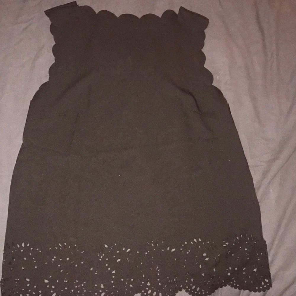 Black scalloped blouse